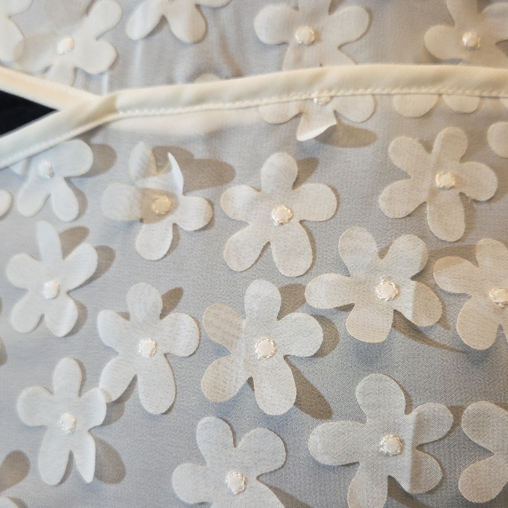 Nwt 1X Adrianna Papell White Floral Blouse - Picture 14 of 14